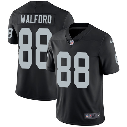 Nike Raiders #88 Clive Walford Black Team Color Men's Stitched NFL Vapor Untouchable Limited Jersey - Click Image to Close